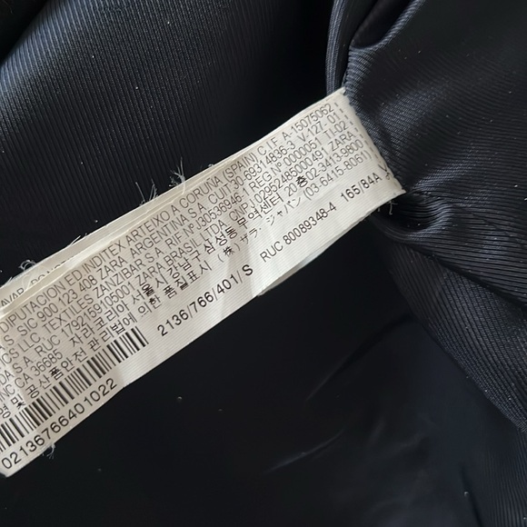 Zara | Navy Single Button Coat - Picture 5 of 5